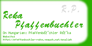 reka pfaffenbuchler business card